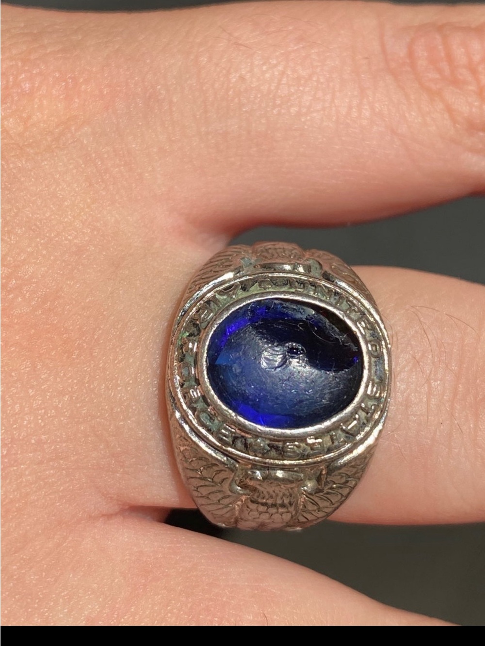 Vintage Sterling Silver United States Air Force Military World War II WWII Ring